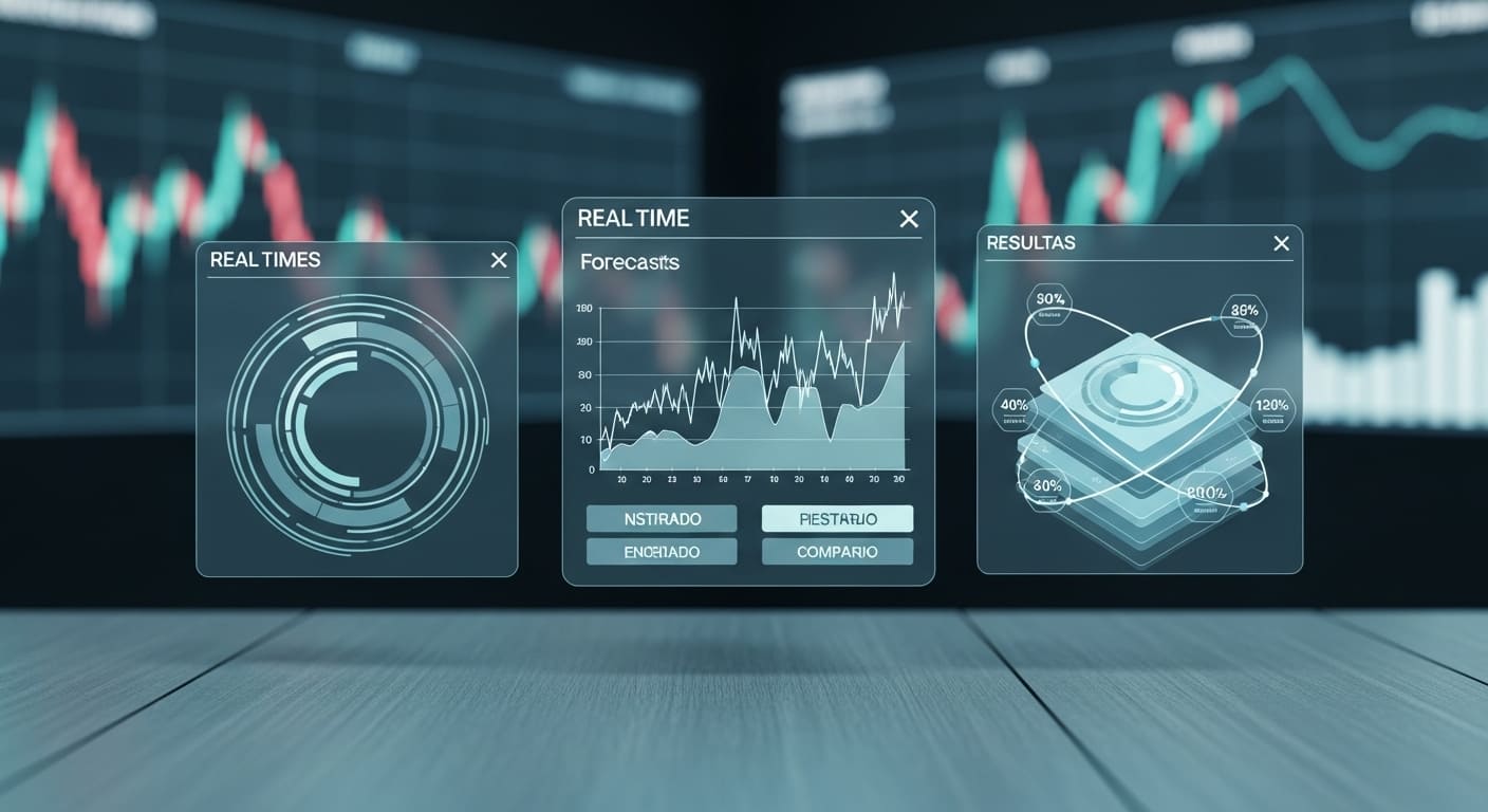 exemplos práticos de ferramentas de IA gratuitas — funcionalidades, casos de sucesso e comparativos, traduzidos em uma composição visual única.