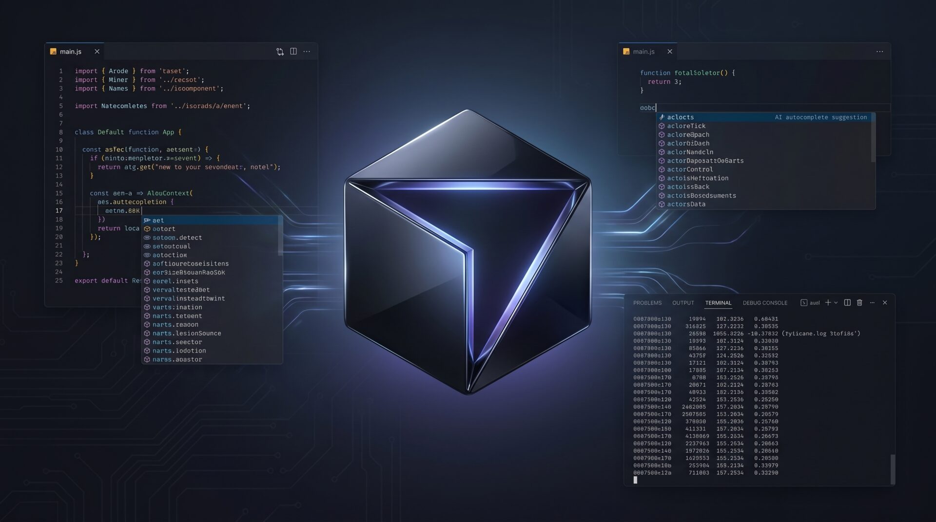 Ilustração sobre o que é o Cursor: editor de código com IA e agentes em paralelo