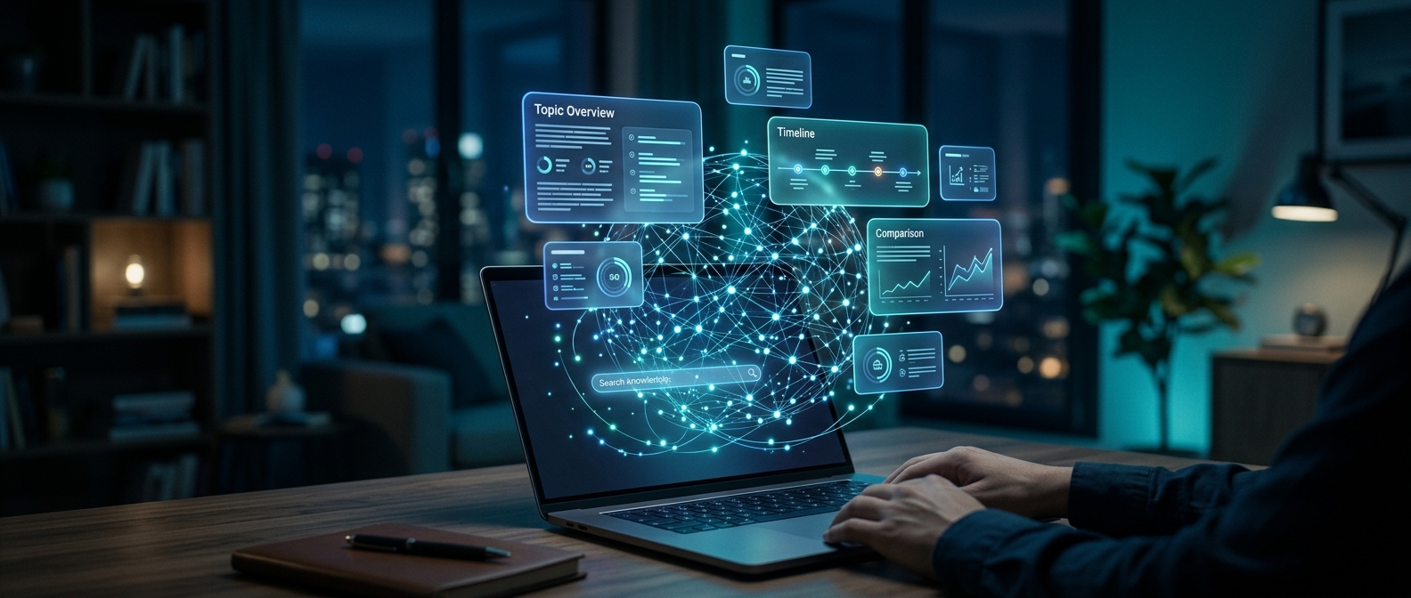 Interface de busca com inteligencia artificial Perplexity