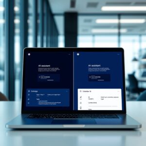 Comparativo visual de dois assistentes de IA para uso profissional no trabalho