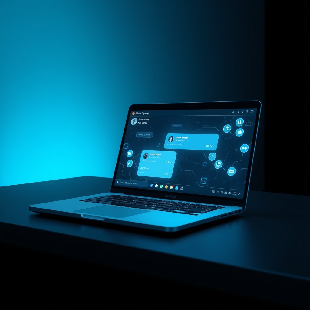 Interface do LM Studio rodando modelo de IA local em laptop