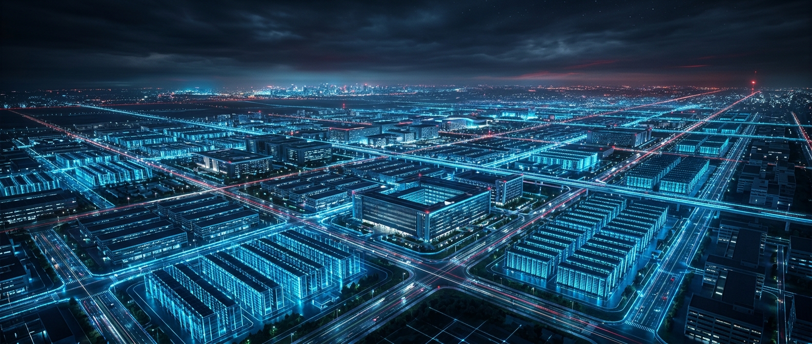 Plano de IA da China 2026: data center futurista com capacidade de compute inteligente de 9.800 exaflops